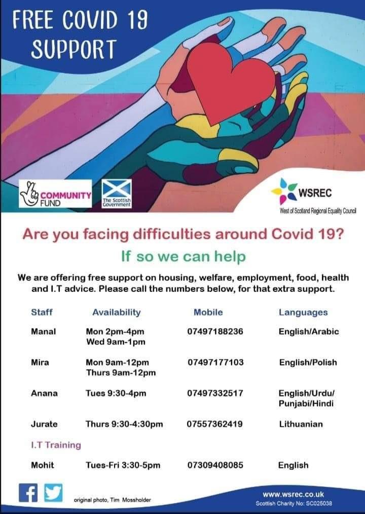 18th June 2020 COVID Update 19 Free Support